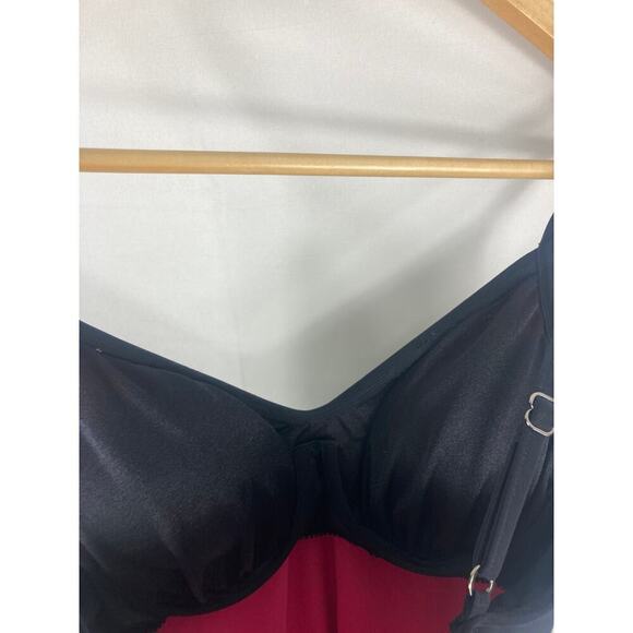 Magicsuit Black Pink Jolene Tankini Swim Top Size 8 - Picture 4 of 6